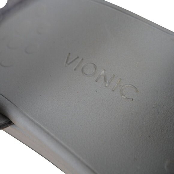 Vionic Pacific Raz Silver Sandals Womens Size 10 Comfortable Hook & Loop Closure - Picture 3 of 8